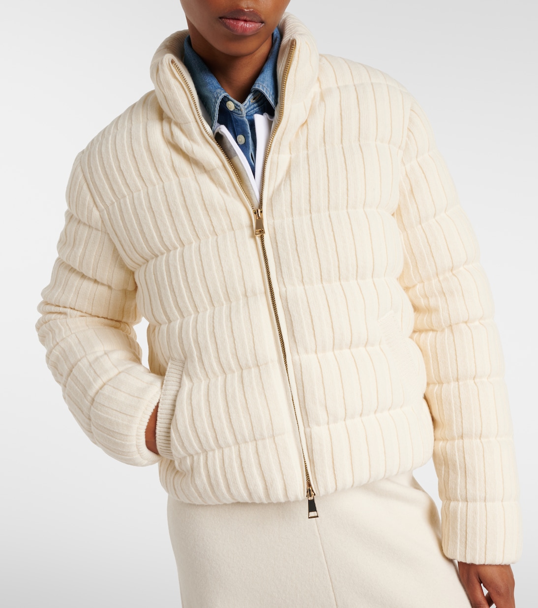 Wool and cashmere down jacket | Moncler