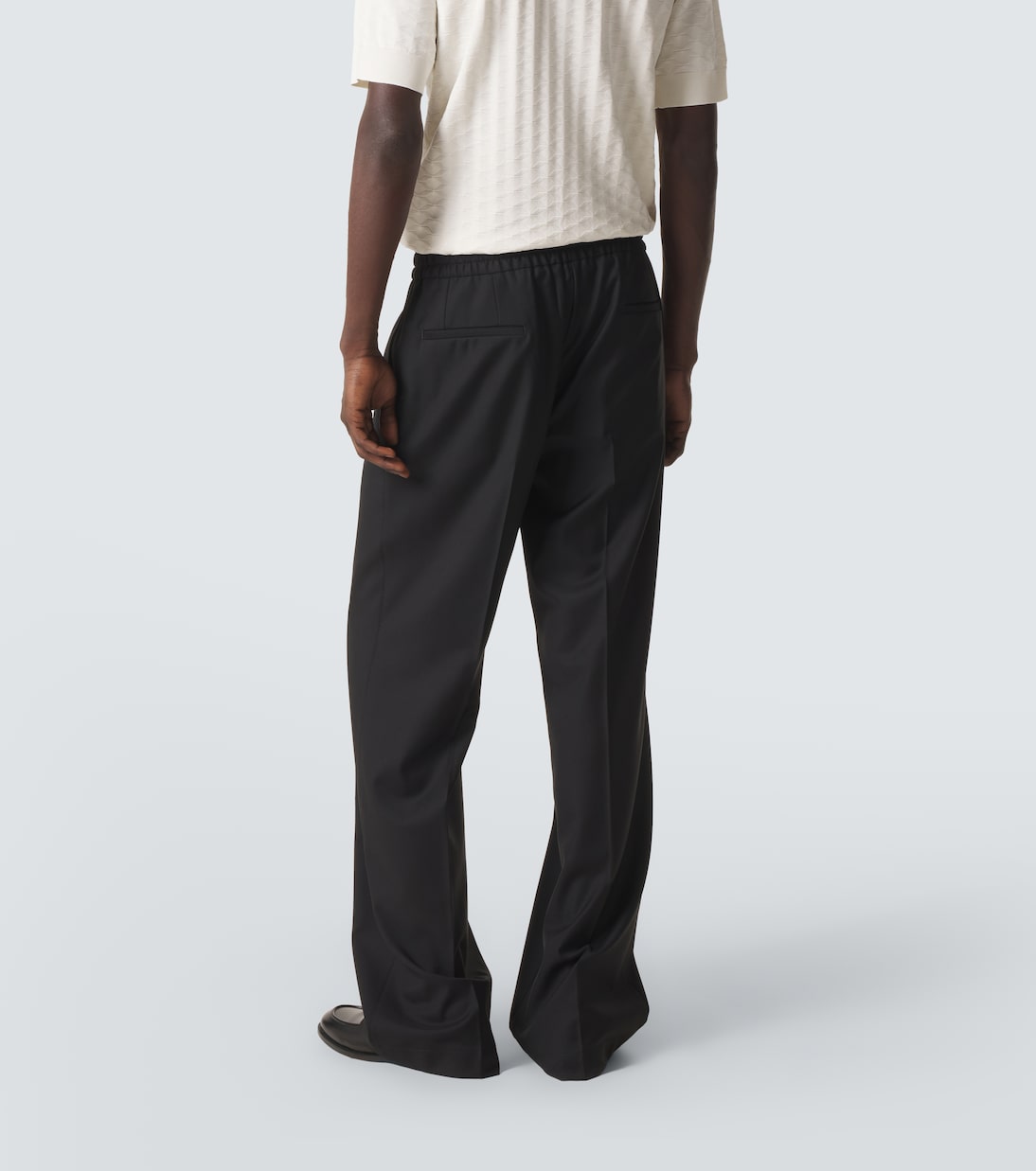 Virgin wool twill wide-leg pants | Dolce&Gabbana