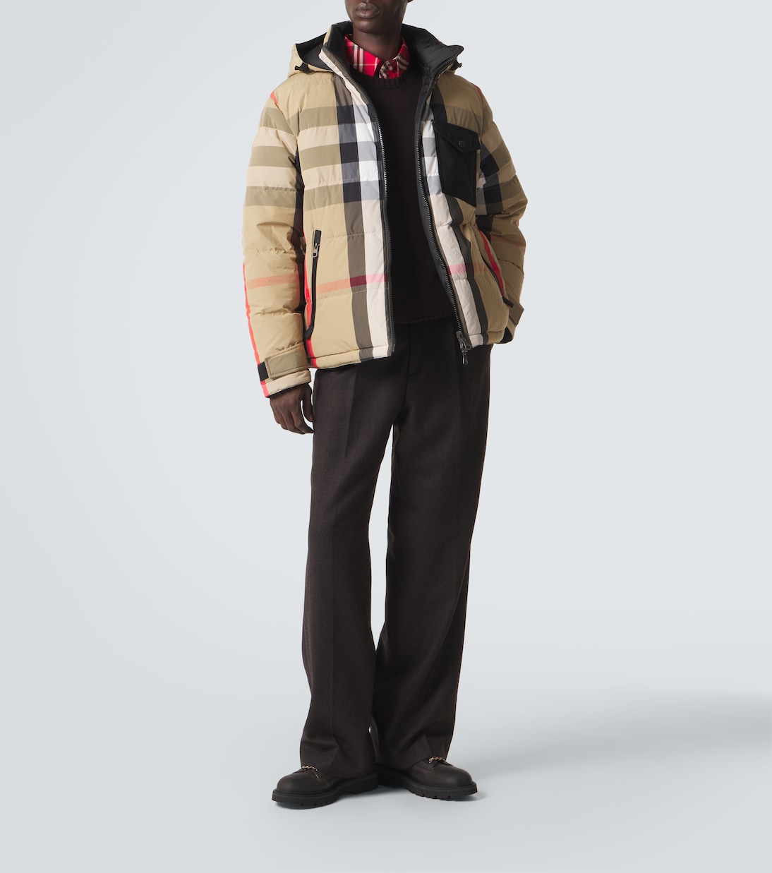 Burberry Check reversible hooded down jacket | Burberry