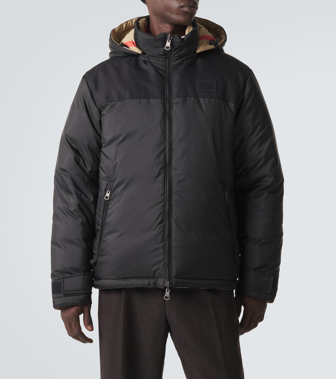 Burberry Check reversible hooded down jacket | Burberry