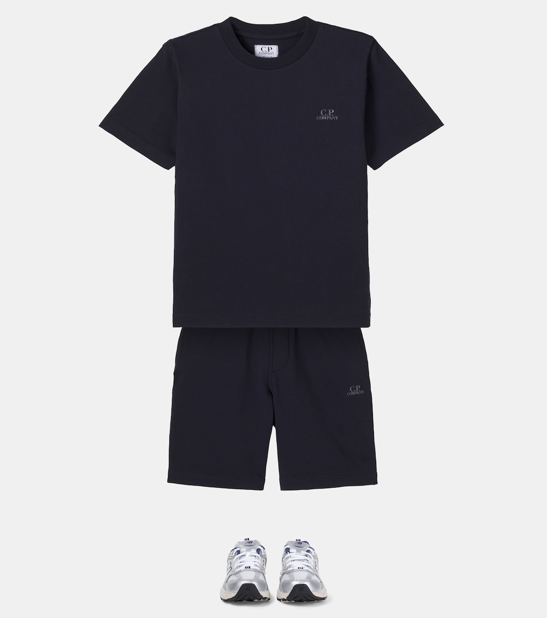 Ensemble t-shirt et short en coton à logo | C.P. Company Kids