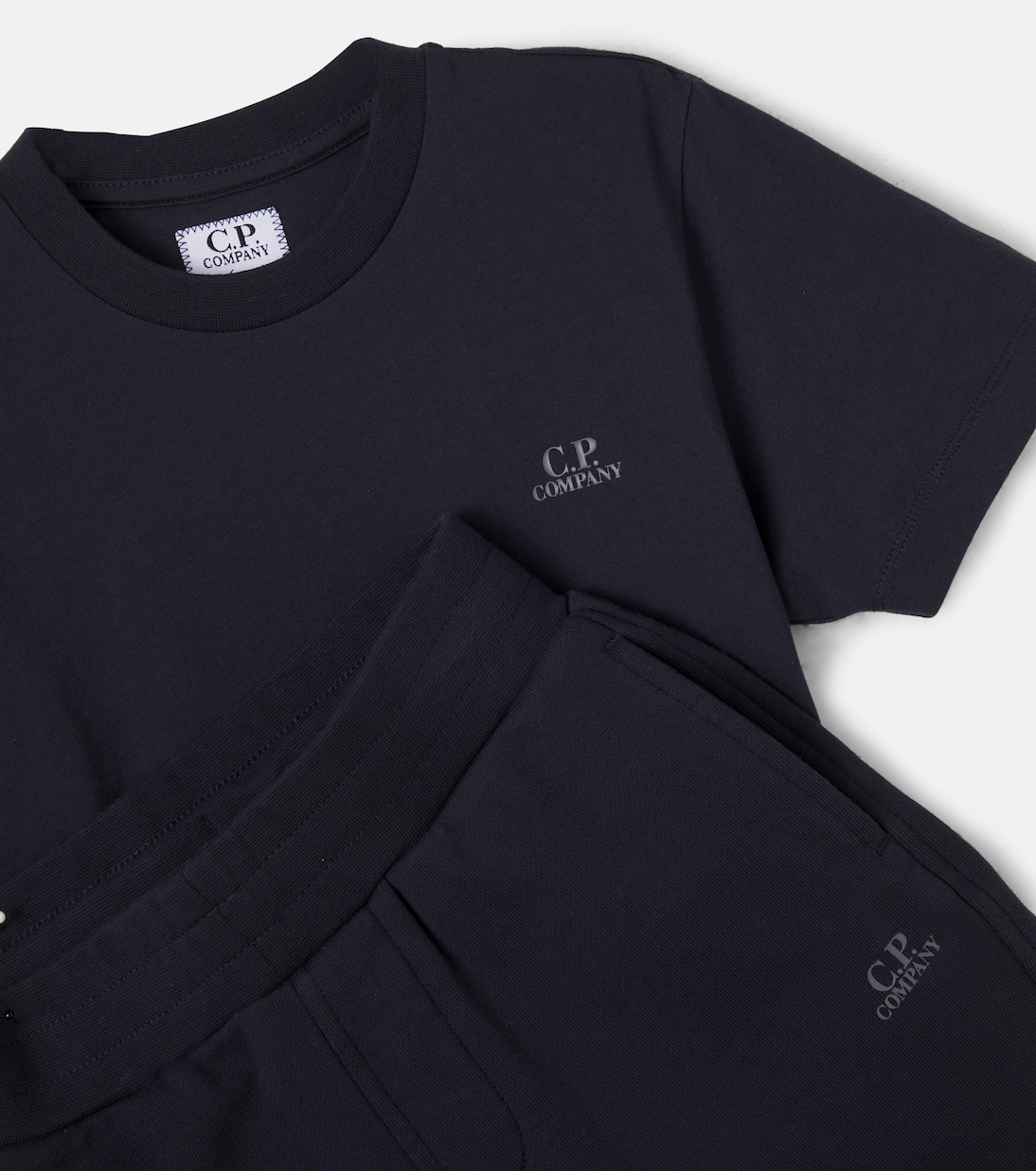 Ensemble t-shirt et short en coton à logo | C.P. Company Kids