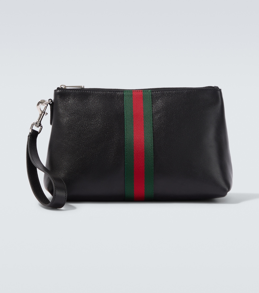 Web Trademark leather pouch | Gucci