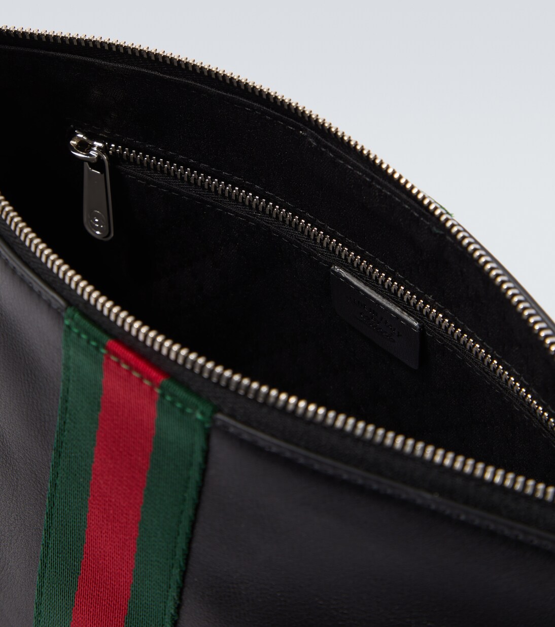 Web Trademark leather pouch | Gucci