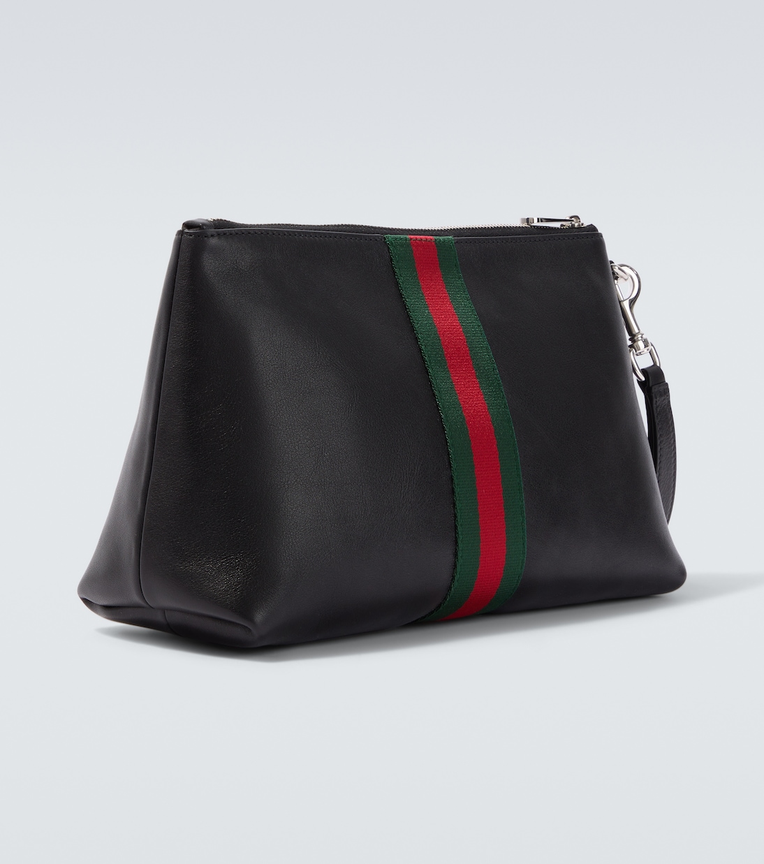 Web Trademark leather pouch | Gucci