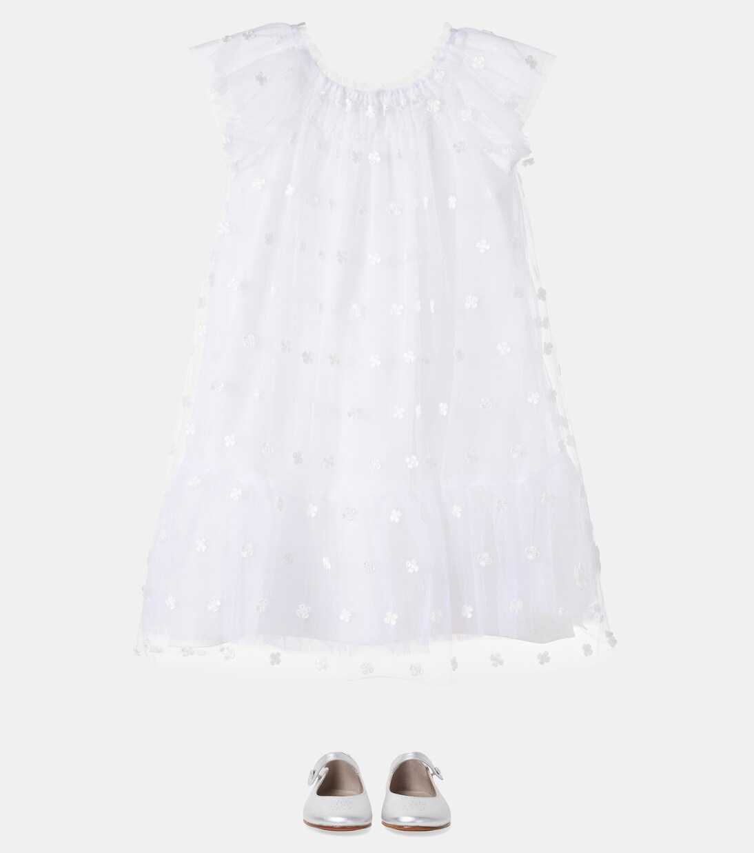 Robe Lisabeth brodée en tulle | Bonpoint