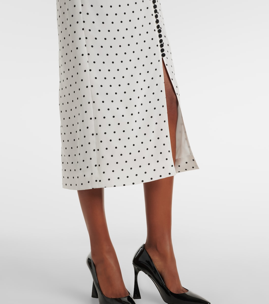 Robe chemise en soie à pois | Carolina Herrera