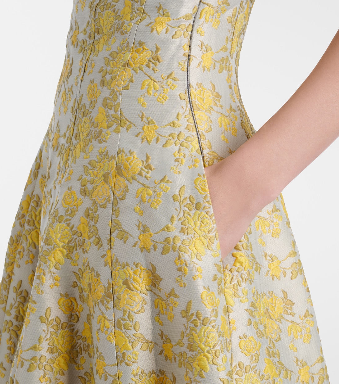 Octavia floral jacquard bustier gown | Simkhai