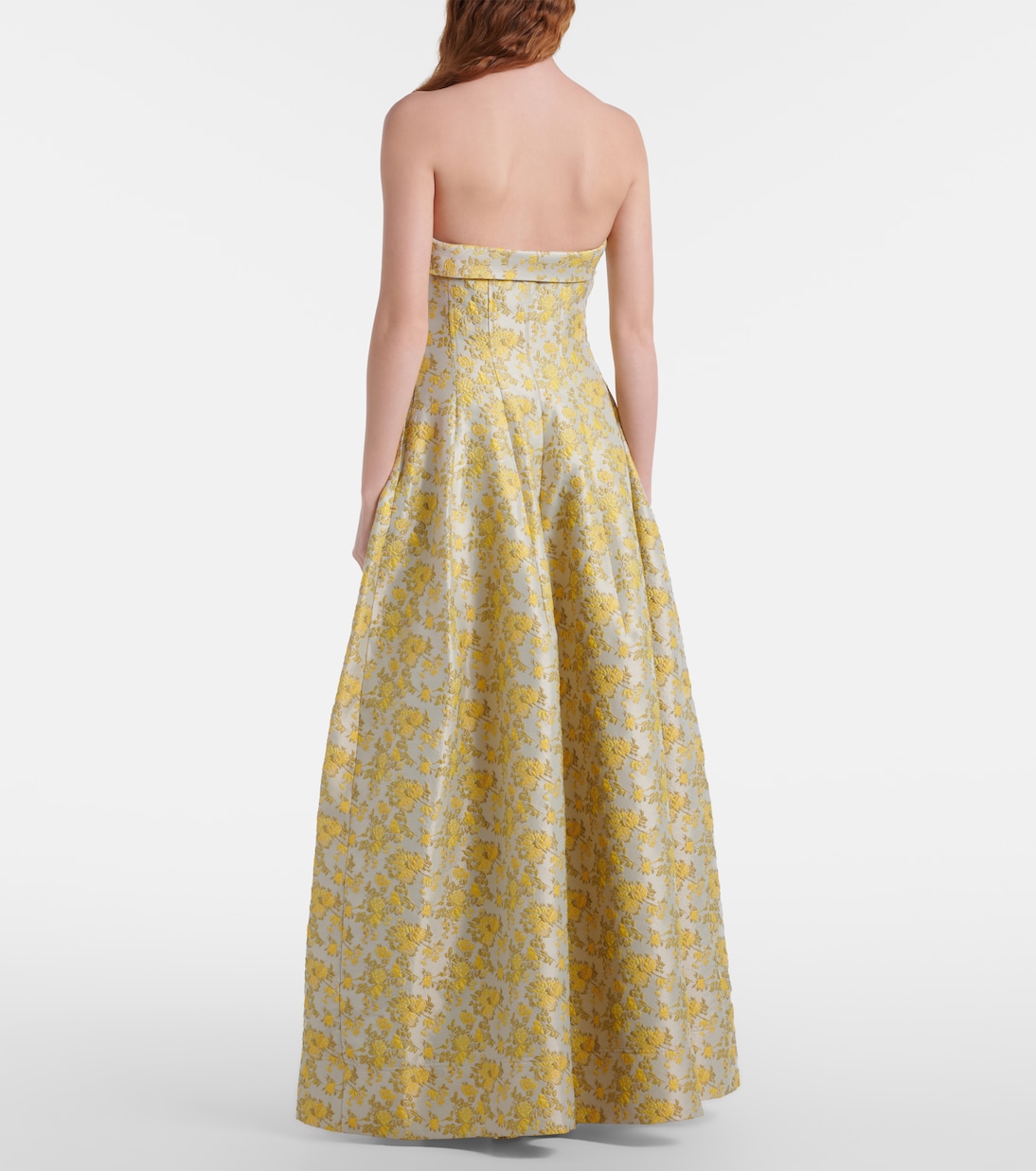 Octavia floral jacquard bustier gown | Simkhai