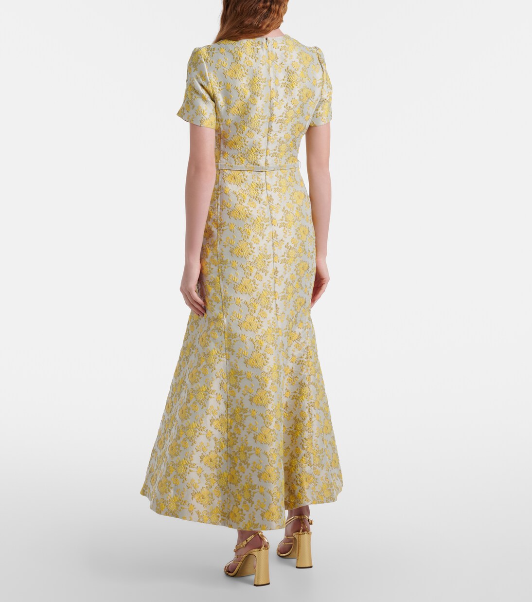 Caraline floral jacquard cocktail dress | Simkhai