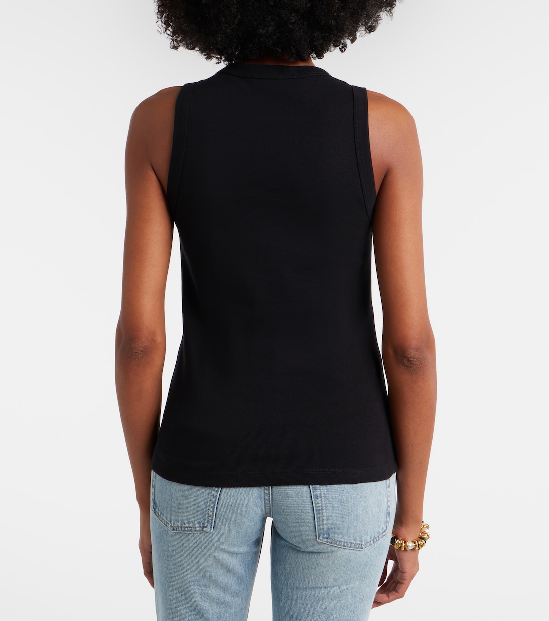 Cassandre ribbed-knit cotton tank top | Saint Laurent