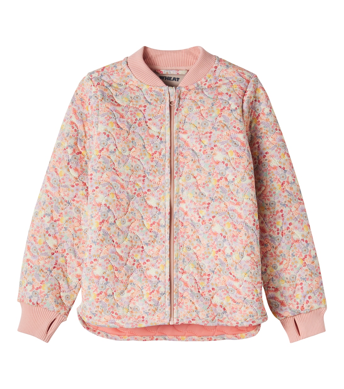 Loui floral quilted jacket | Wheat