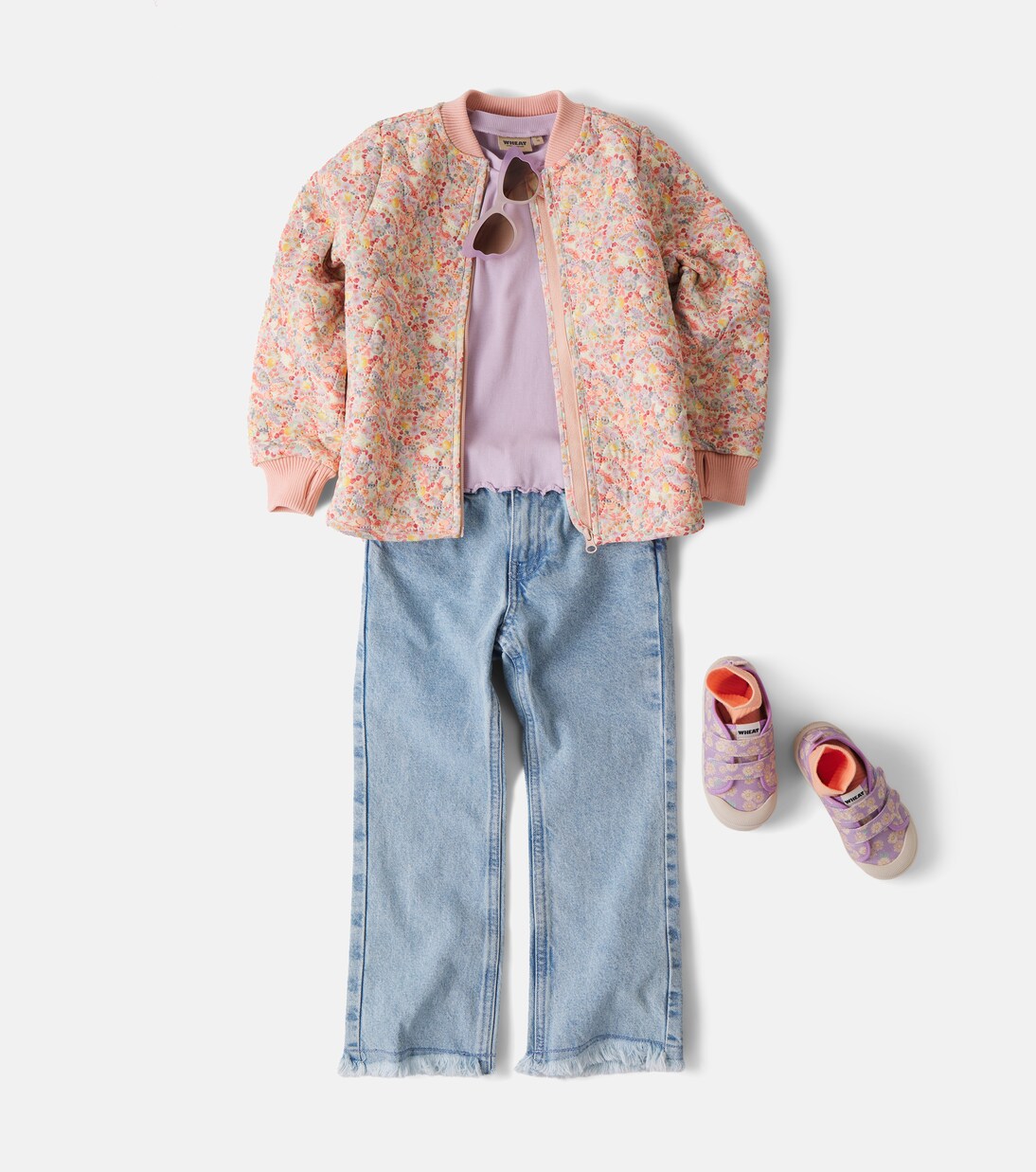 Loui floral quilted jacket | Wheat