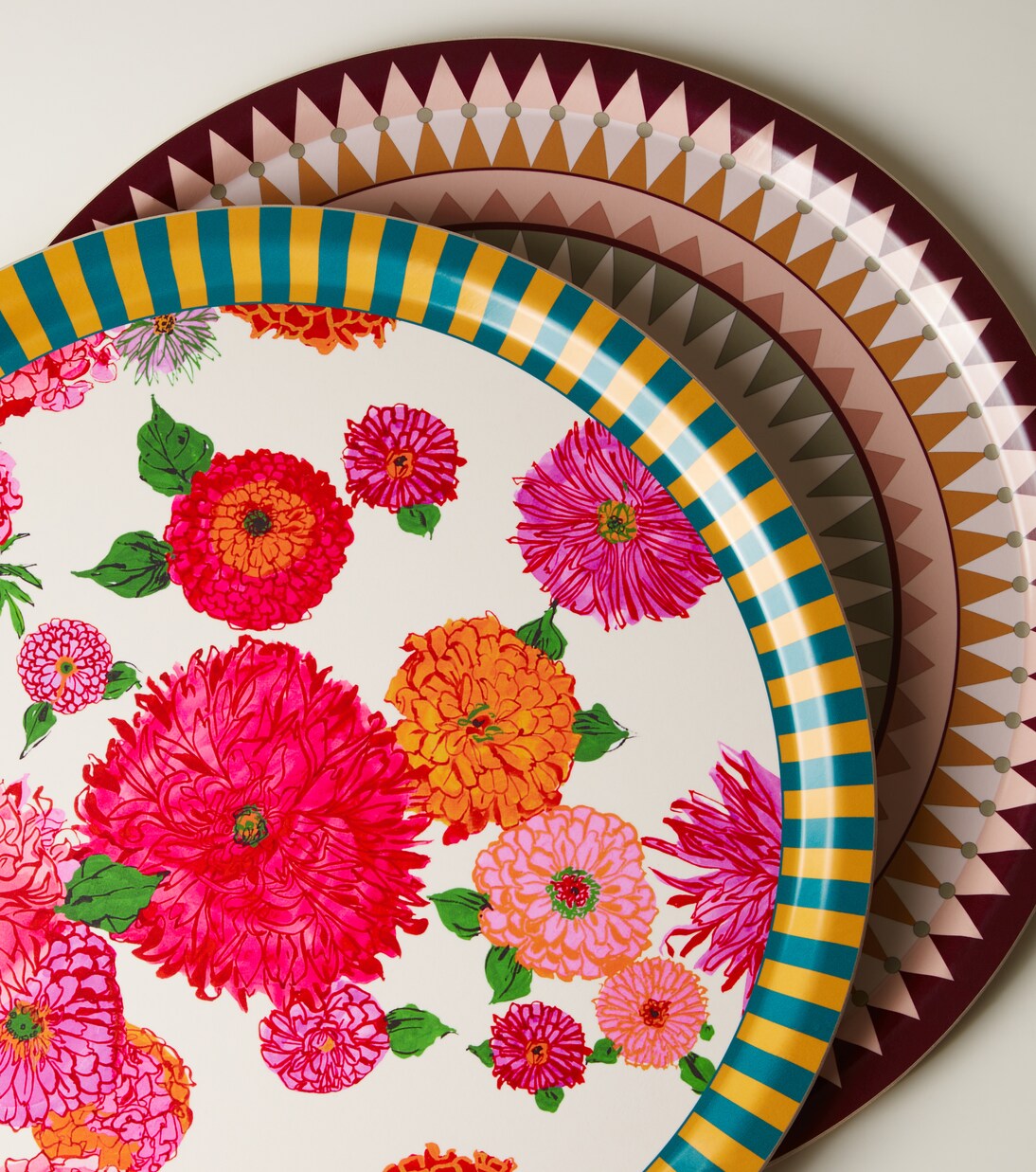 Plateau Bright Blooms imprimé en bouleau | La DoubleJ