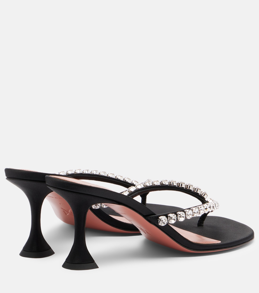 Gigi embellished satin thong sandals | Amina Muaddi
