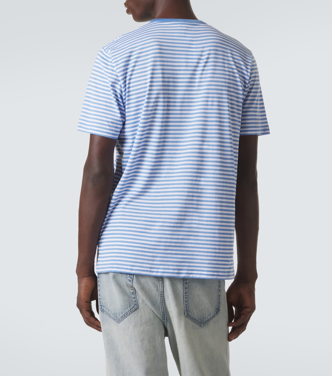 Striped cotton T-shirt | Sunspel