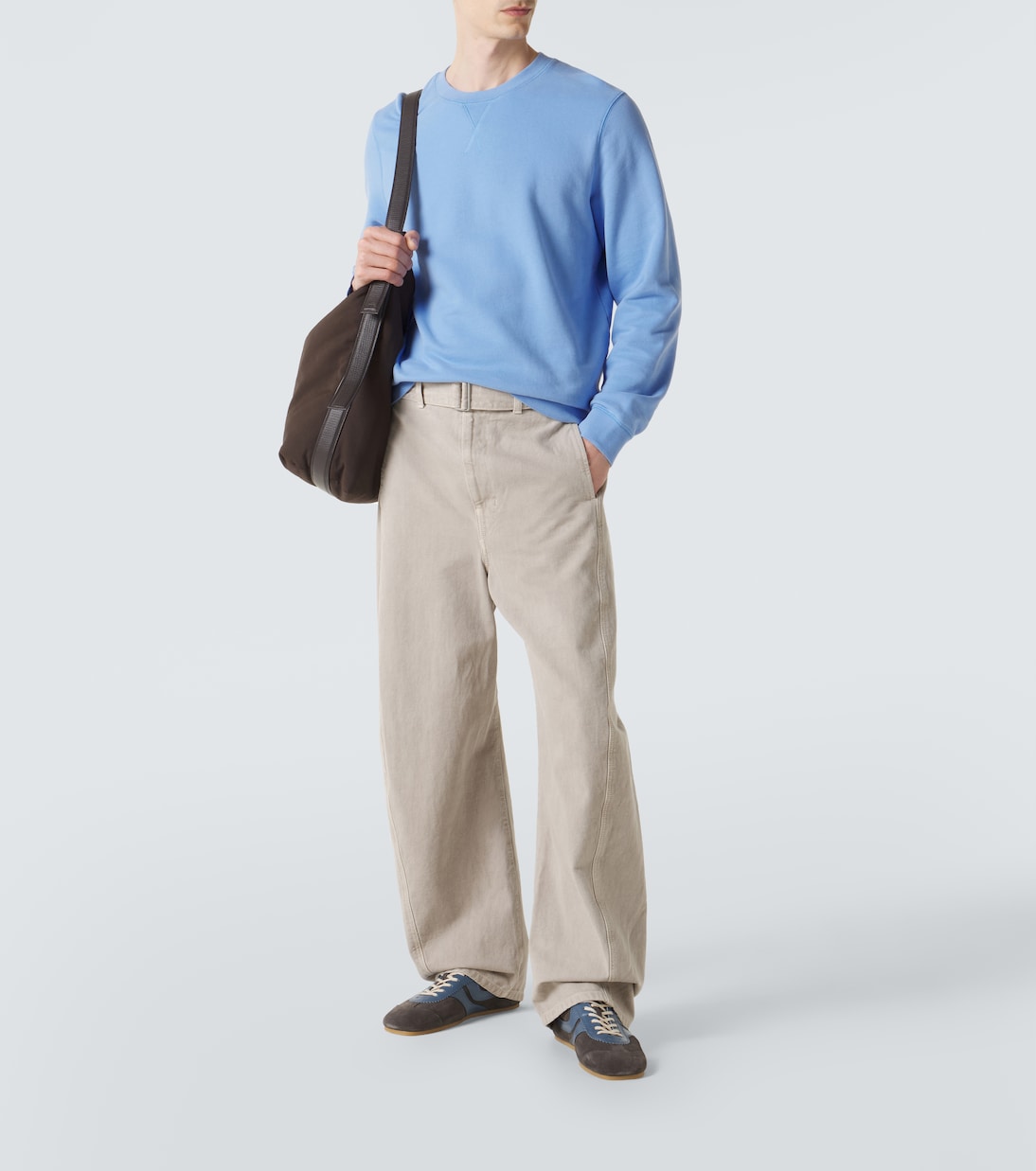 Cotton French terry sweatshirt | Sunspel