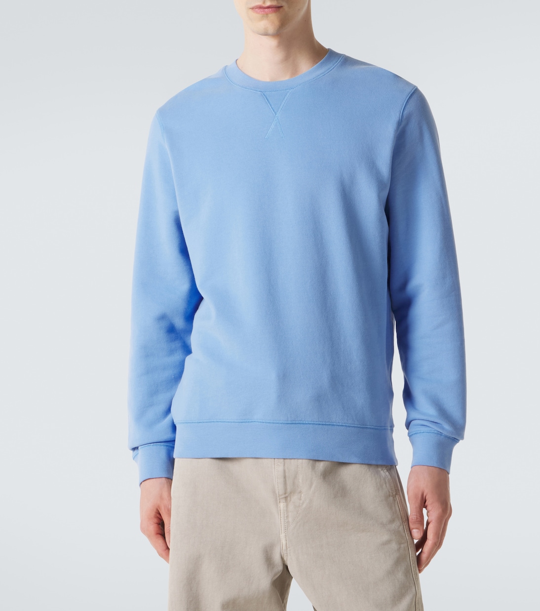 Cotton French terry sweatshirt | Sunspel
