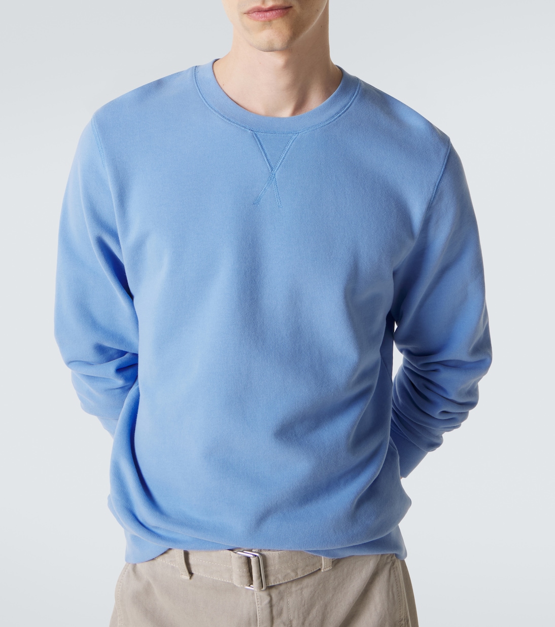Cotton French terry sweatshirt | Sunspel