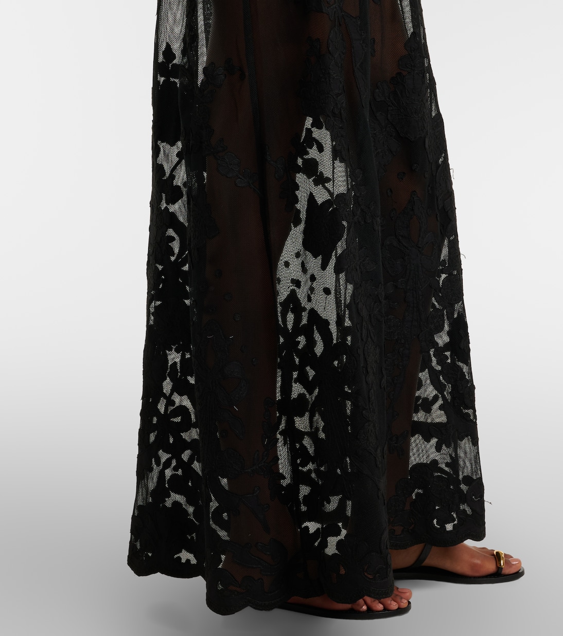 Abito midi in cotone con ricamo | Juliet Dunn