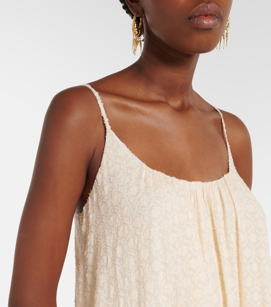 Confidentielle silk and cotton midi dress | Eres