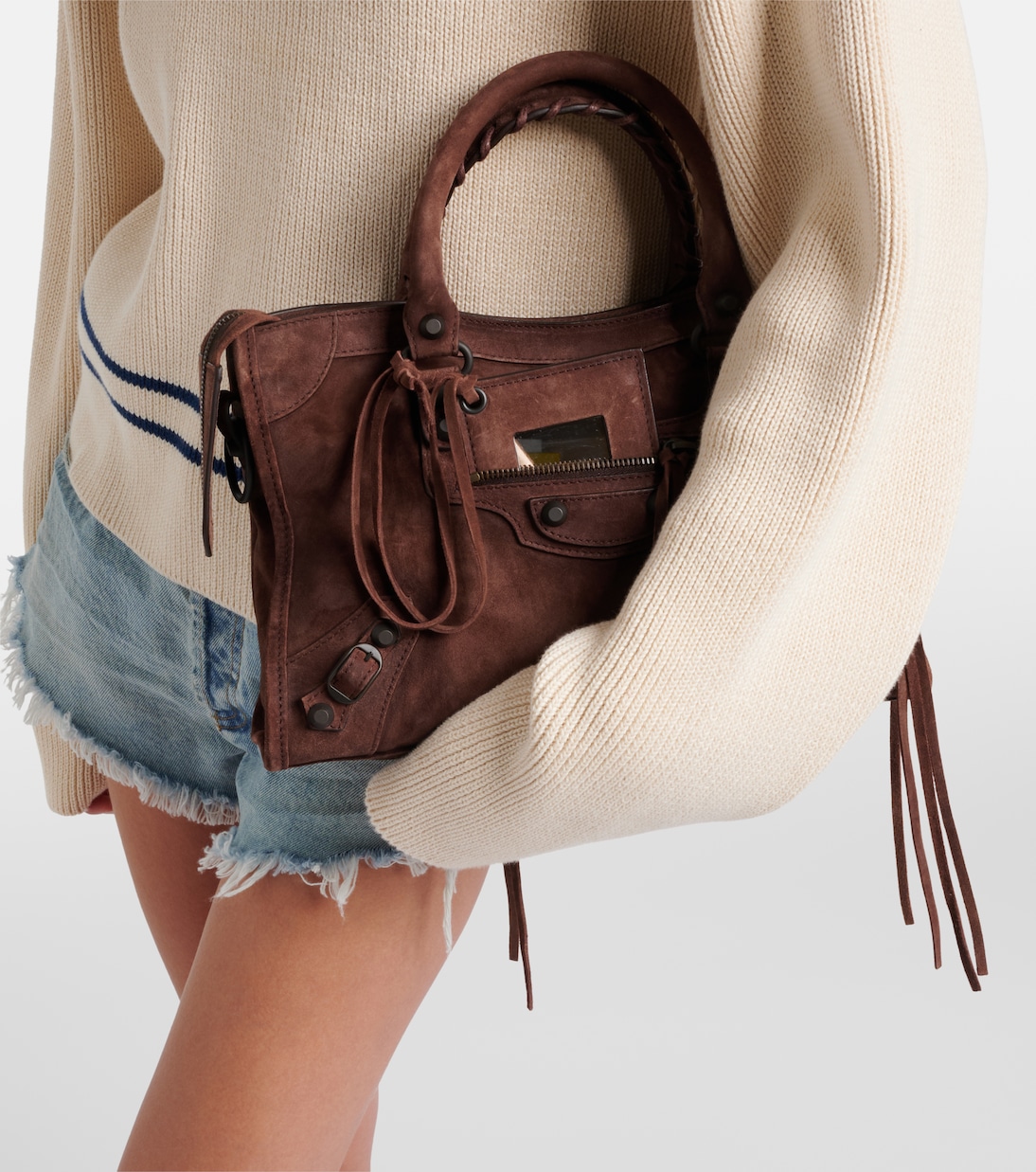 Shopper Le City Small in suede | Balenciaga