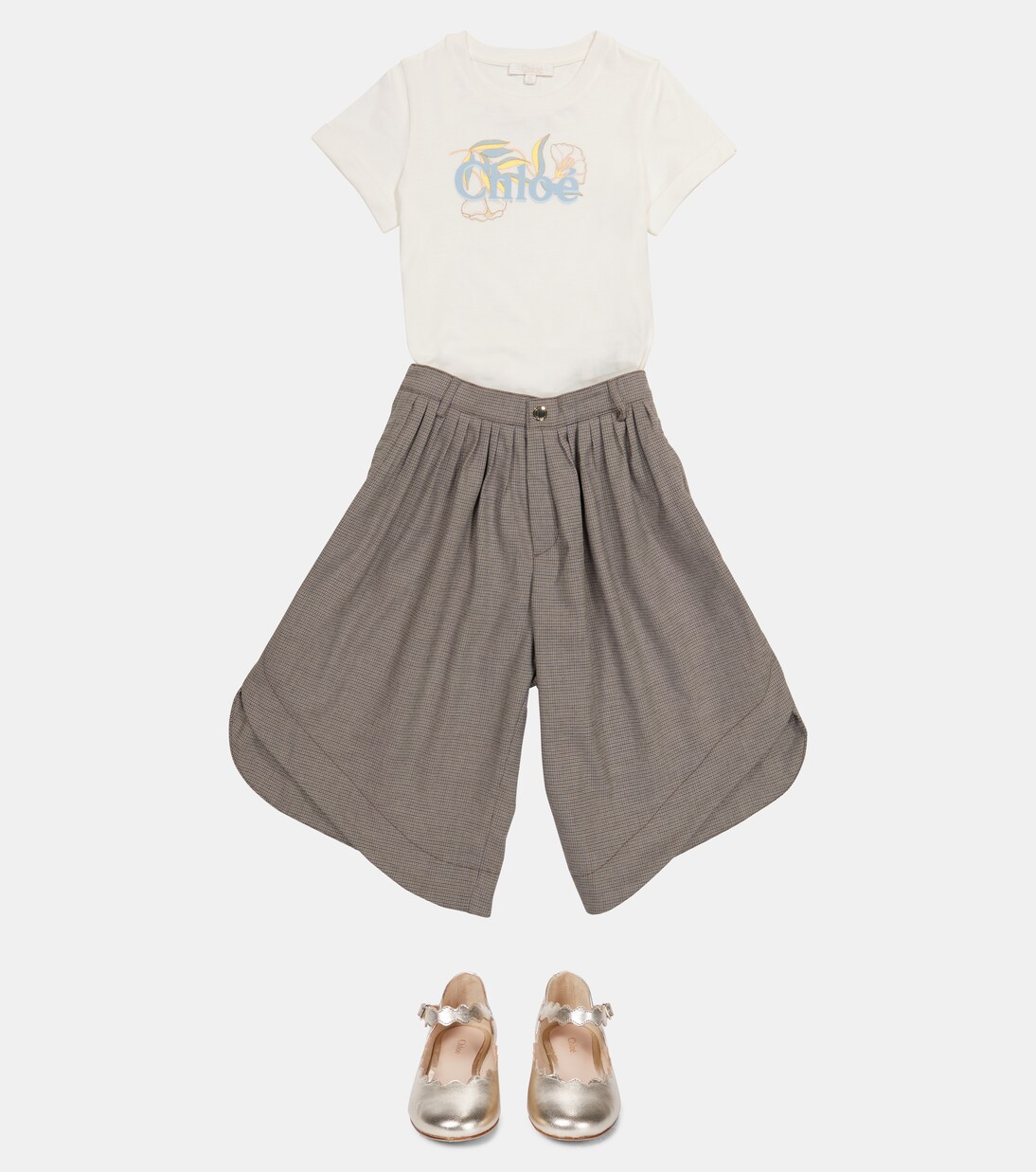 Jupe-culotte à carreaux | Chloé Kids