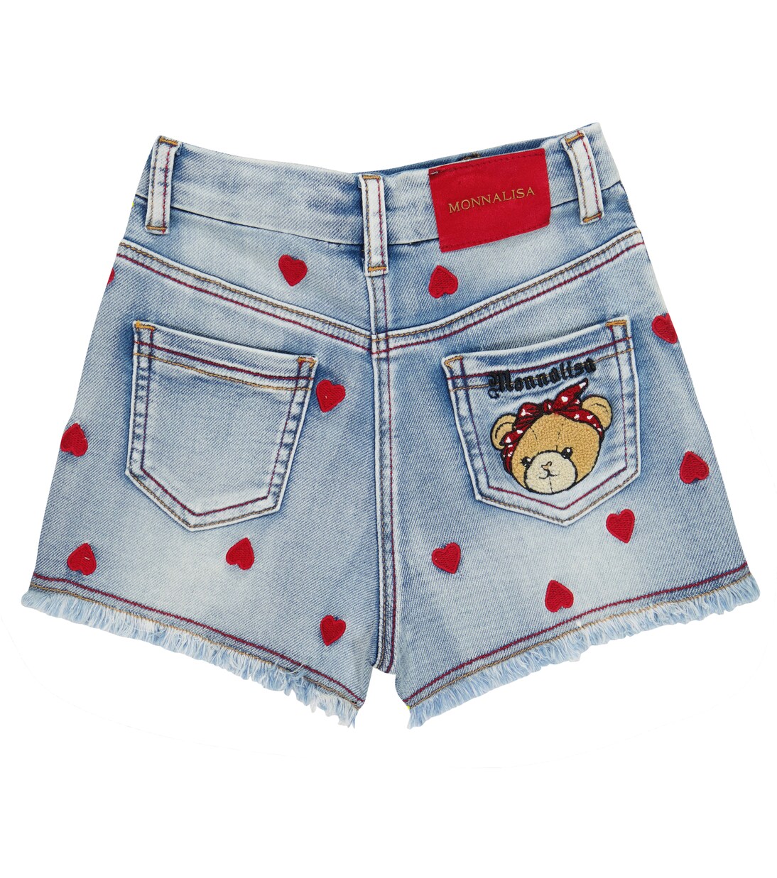 Embroidered denim shorts | Monnalisa