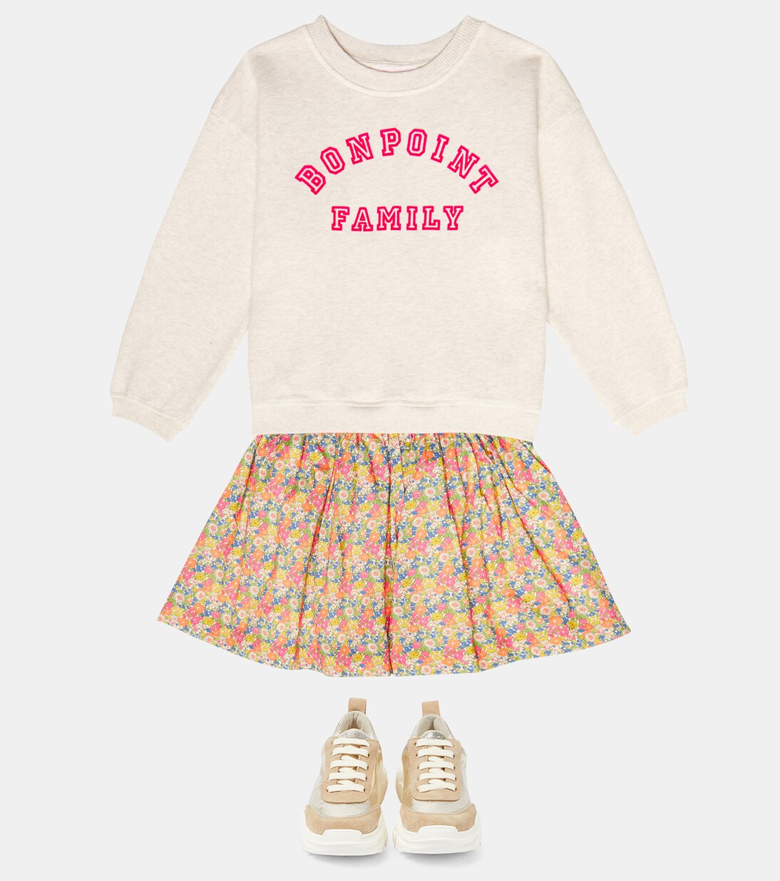 Sweat-shirt en coton à logo | Bonpoint