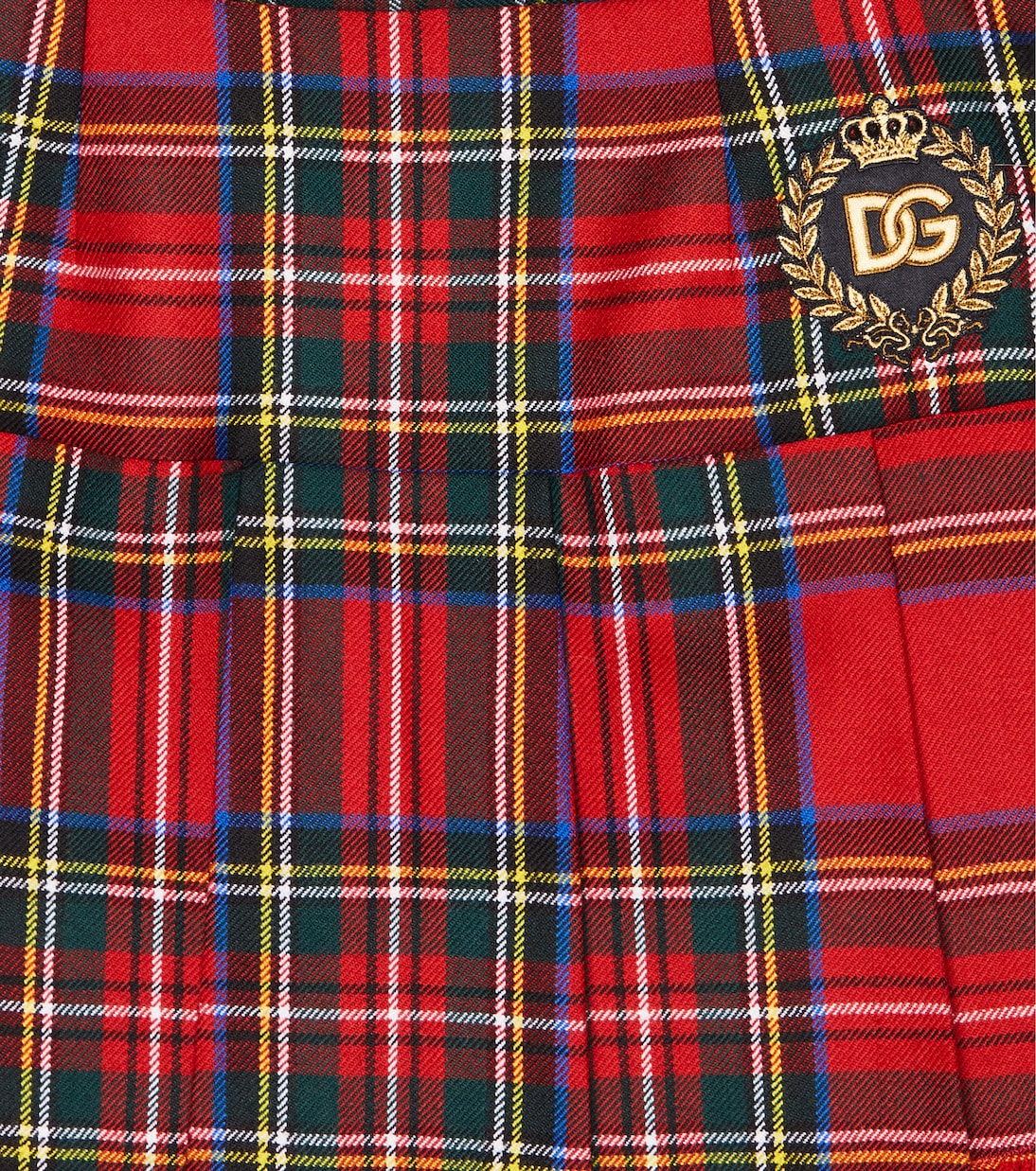 Jupe en laine à carreaux | Dolce&Gabbana Kids