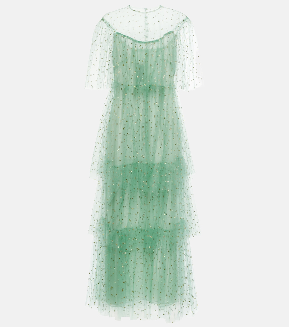 Verziertes Midikleid aus Tüll | Monique Lhuillier