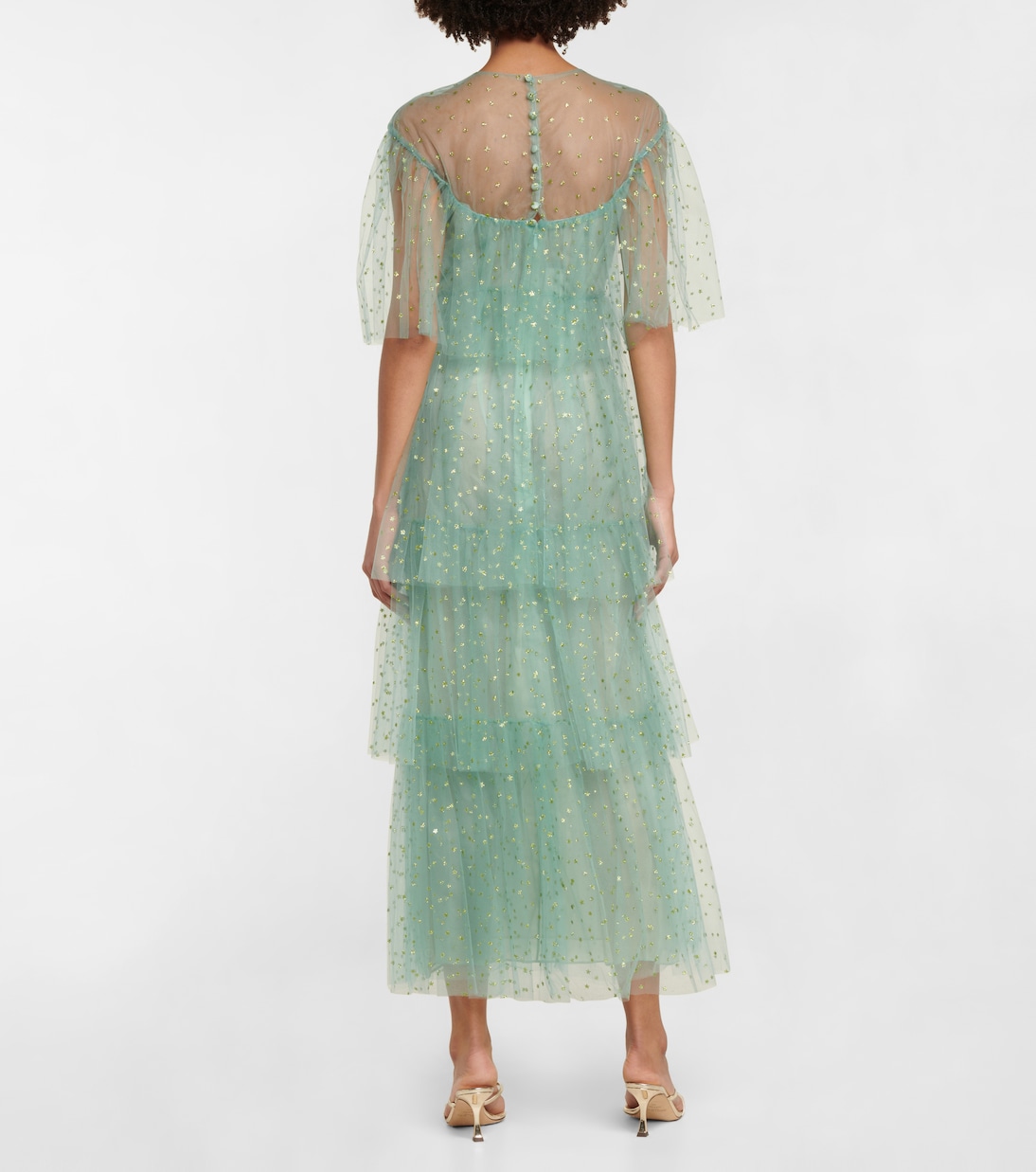 Verziertes Midikleid aus Tüll | Monique Lhuillier