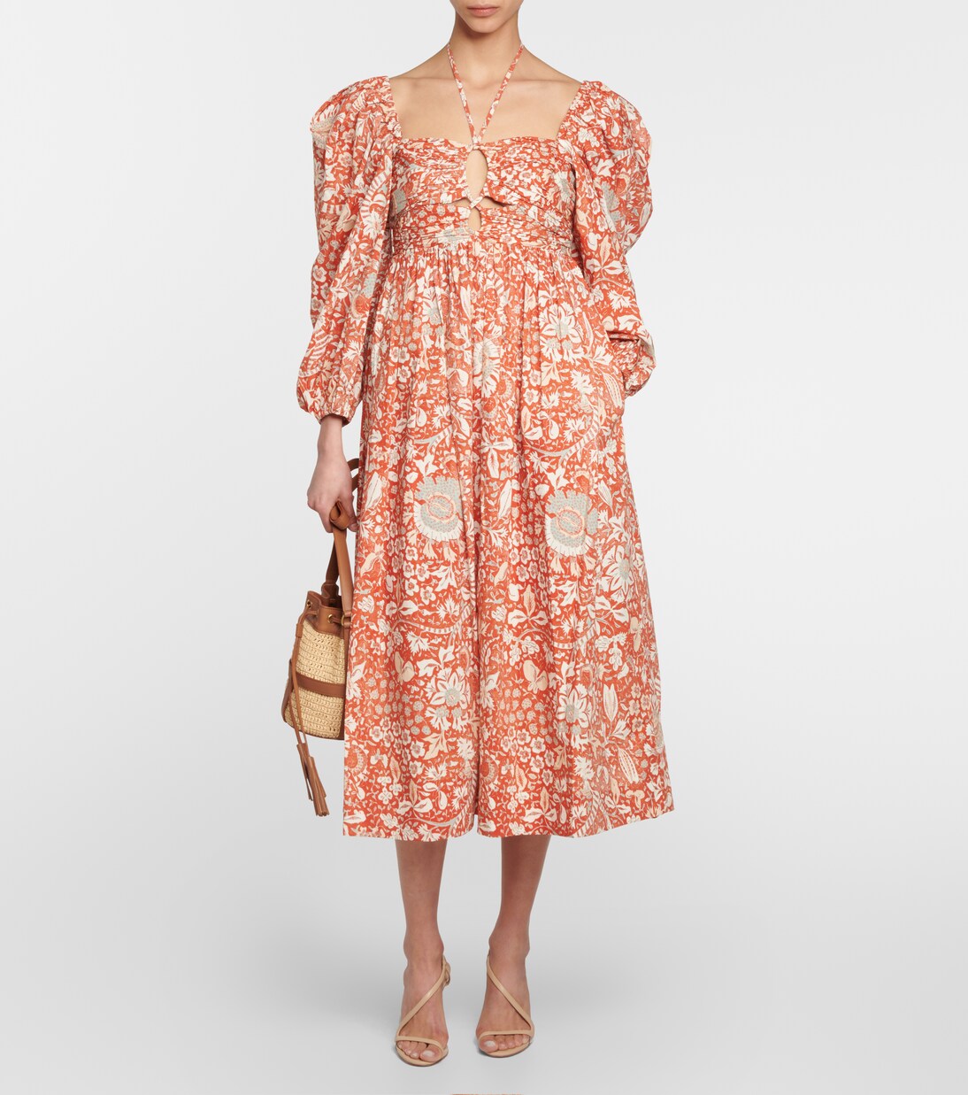 Robe midi Alessa imprimée en coton | Ulla Johnson