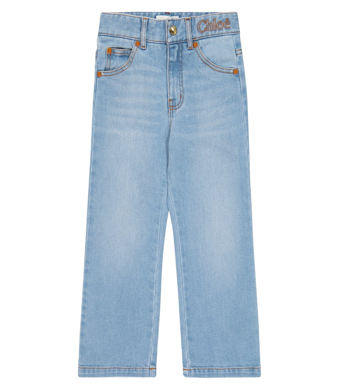 Jeans regular con ricamo | Chloé Kids