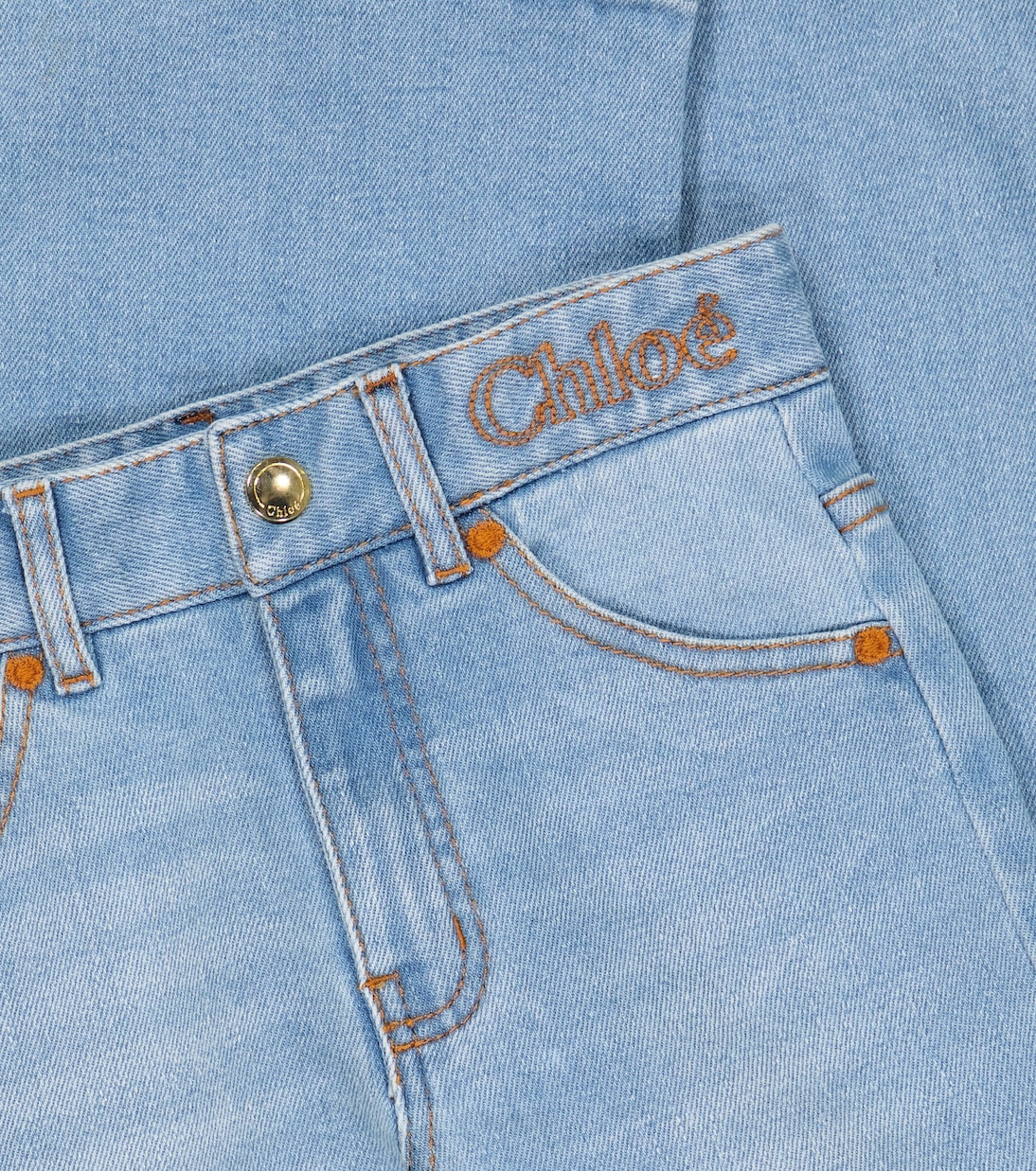 Jeans regular con ricamo | Chloé Kids