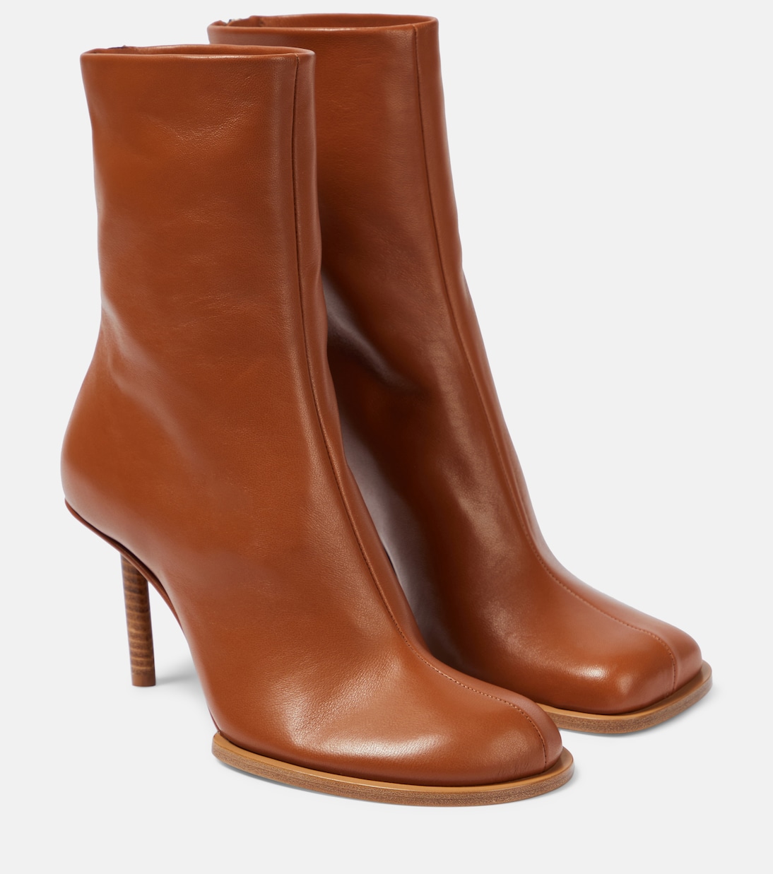 Ankle Boots Les Bottines Rond Carré aus Leder | Jacquemus
