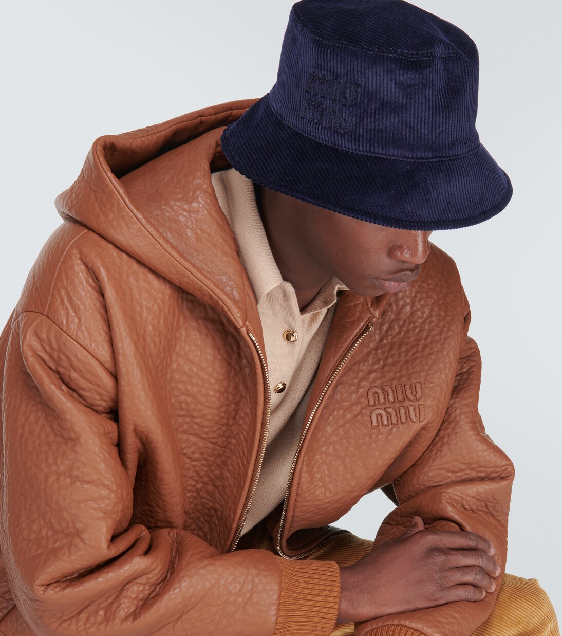 Logo corduroy bucket hat | Miu Miu