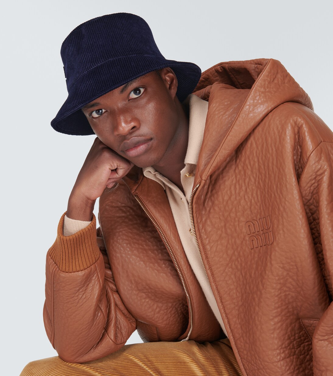 Logo corduroy bucket hat | Miu Miu