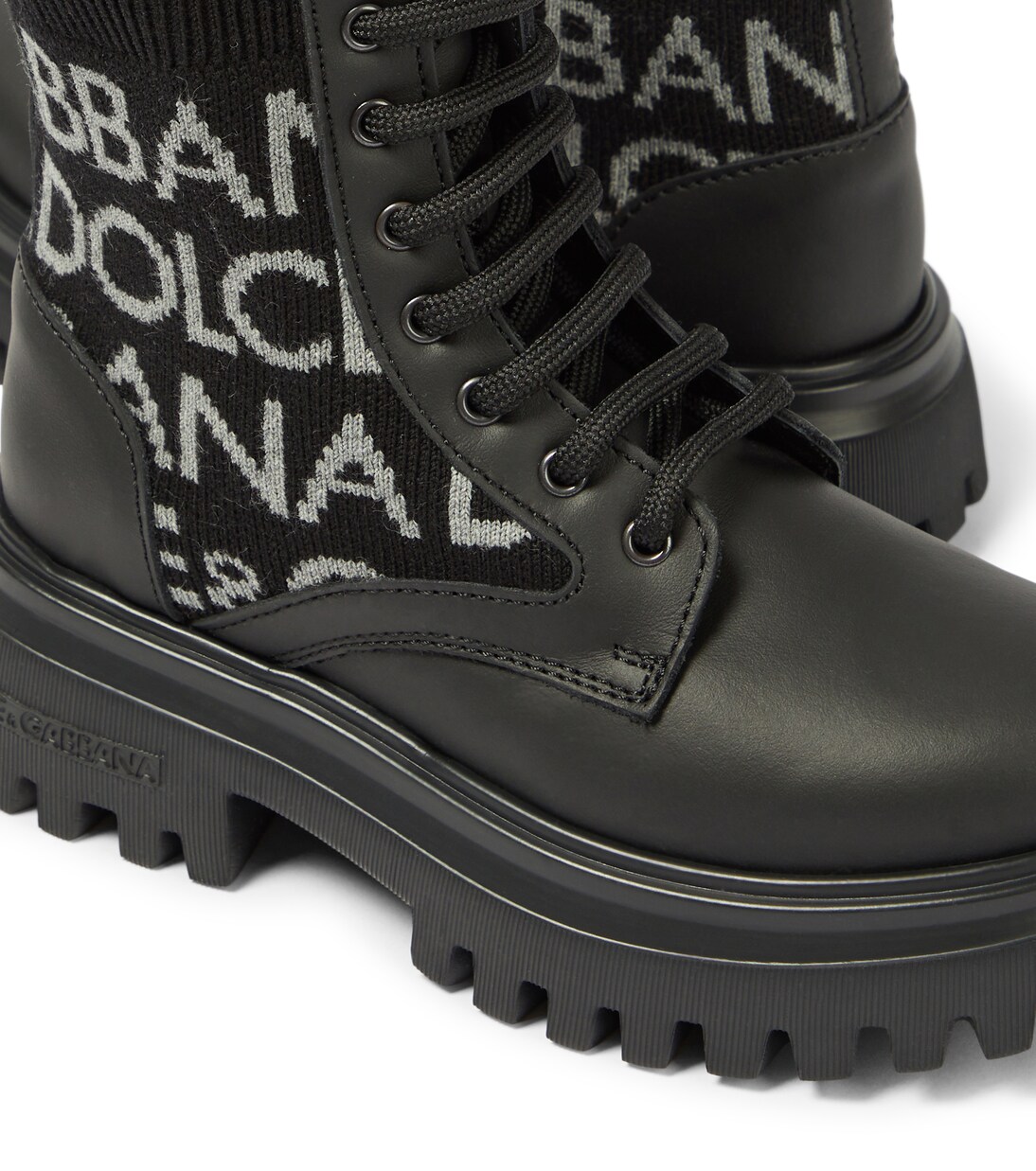 Schnürstiefel mit Leder | Dolce&Gabbana Kids