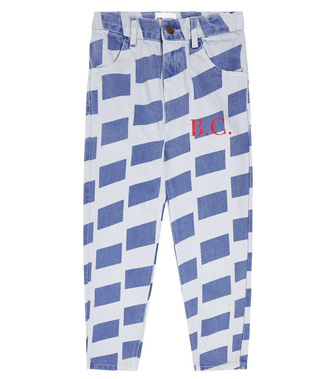Checkerboard denim pants | Bobo Choses
