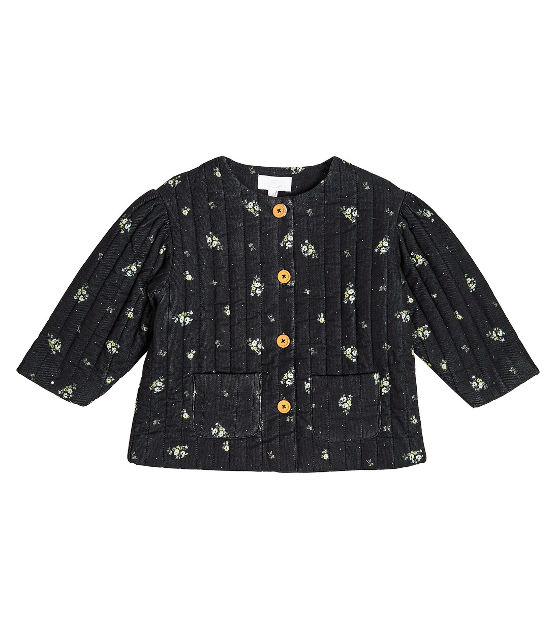 Anna floral corduroy puffer jacket | C'era Una Volta