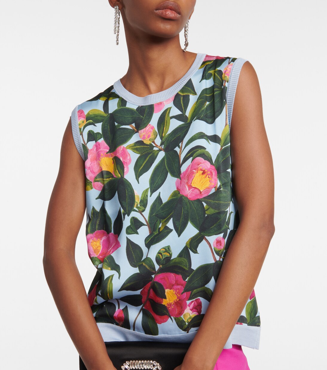 Pull sans manches imprimé | Oscar de la Renta