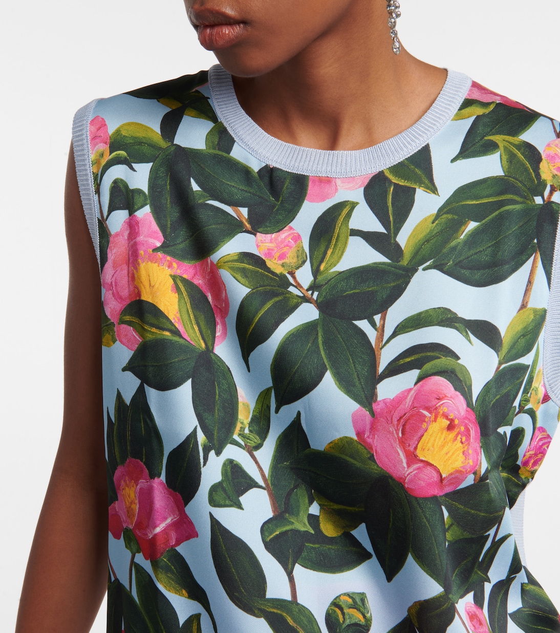 Pull sans manches imprimé | Oscar de la Renta