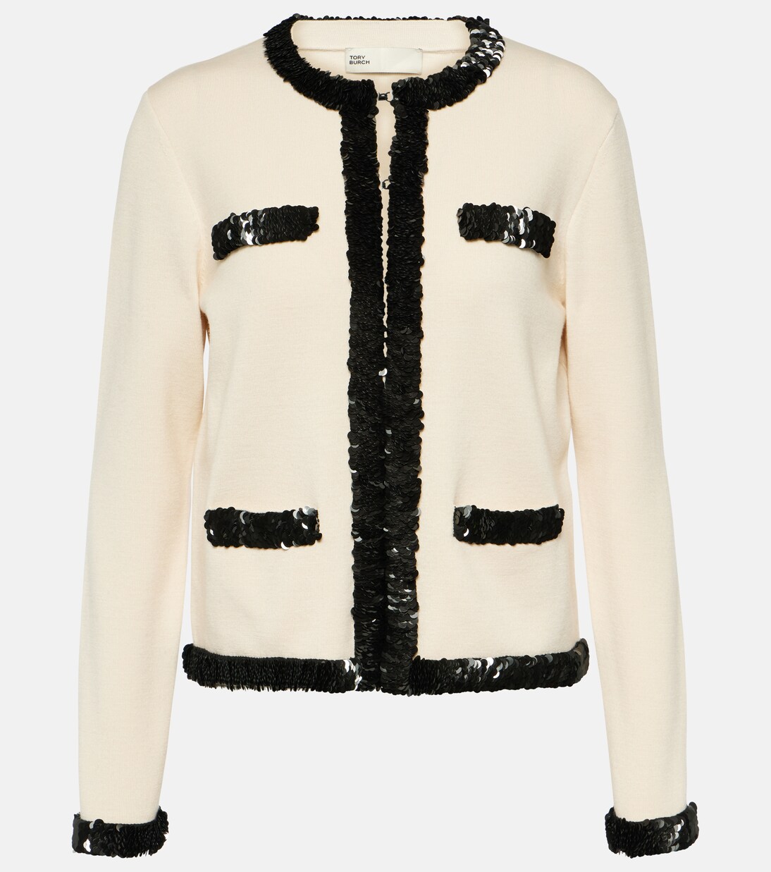 Kendra sequined wool-blend jacket | Tory Burch