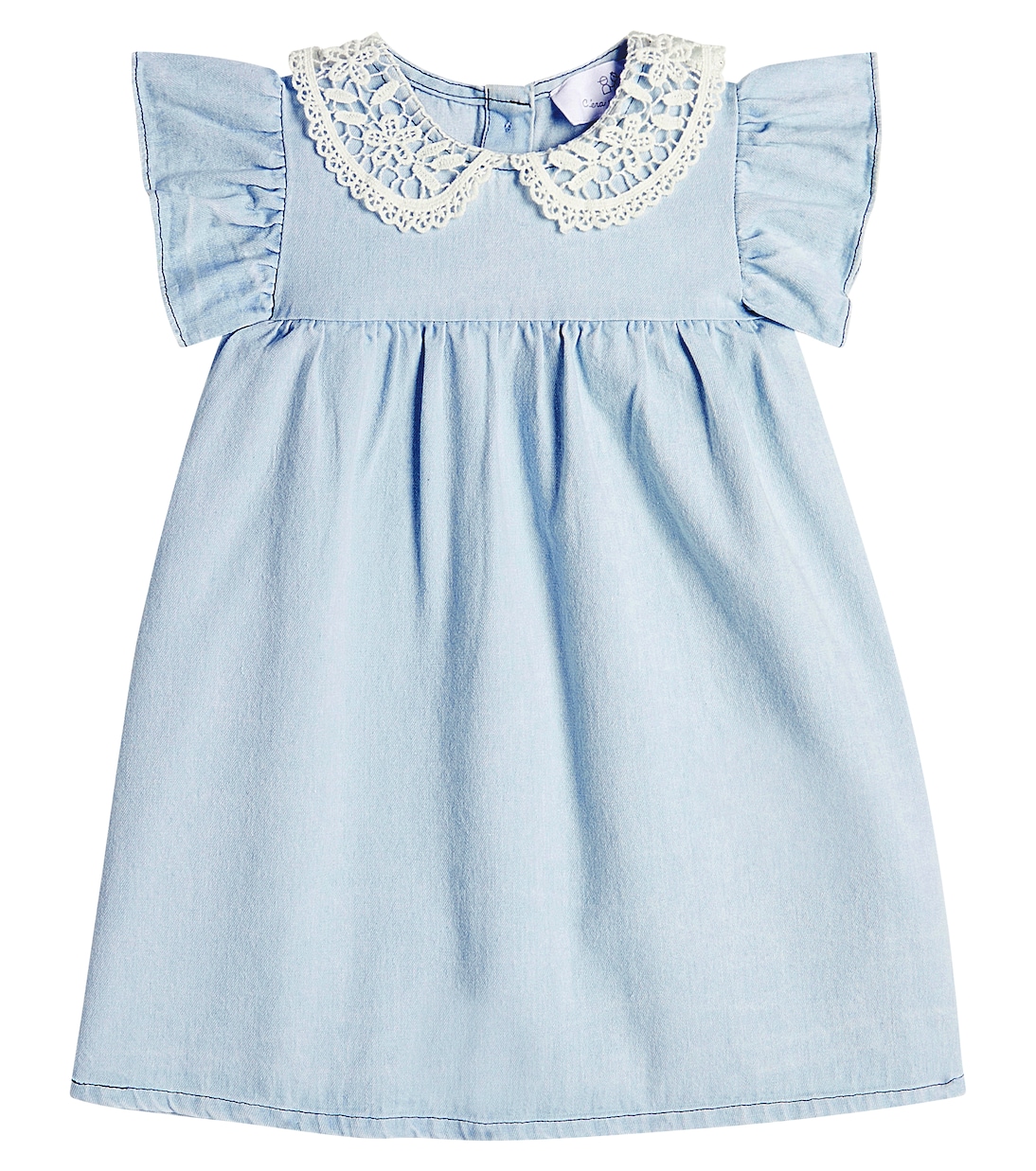 Baby Kleid Franca aus Chambray mit Spitze | C'era Una Volta