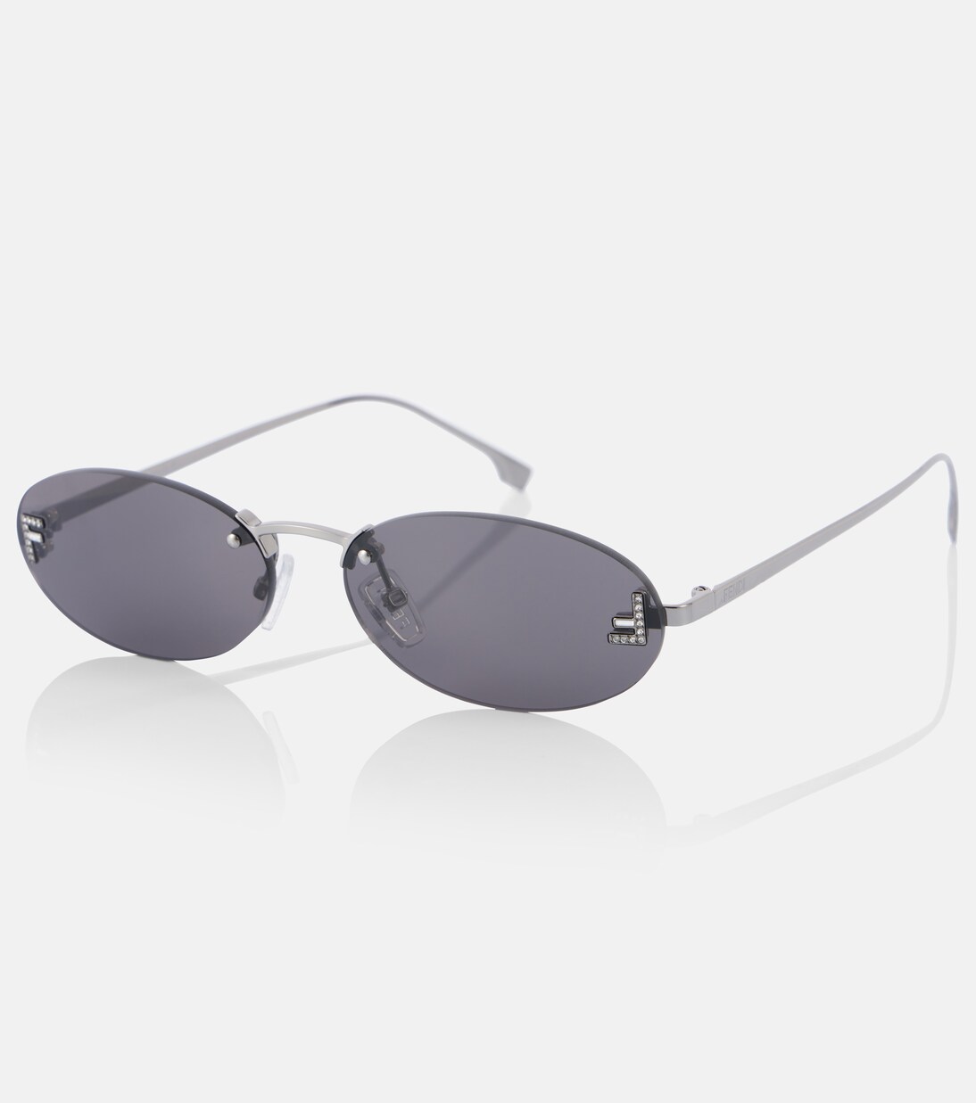 Fendi First Crystal oval sunglasses | Fendi