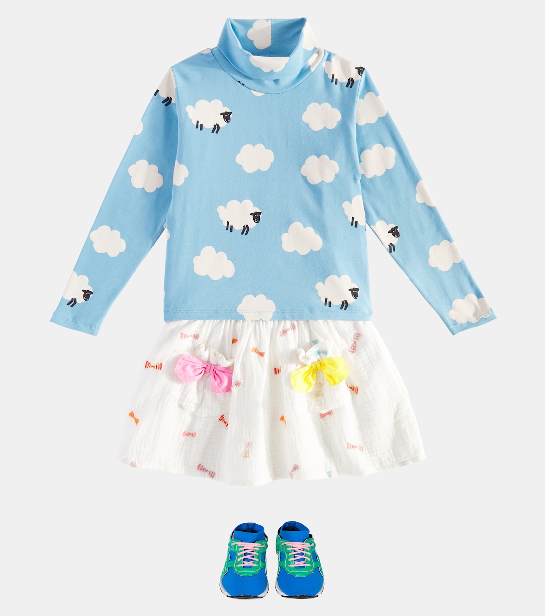Printed cotton-blend turtleneck top | Stella McCartney Kids
