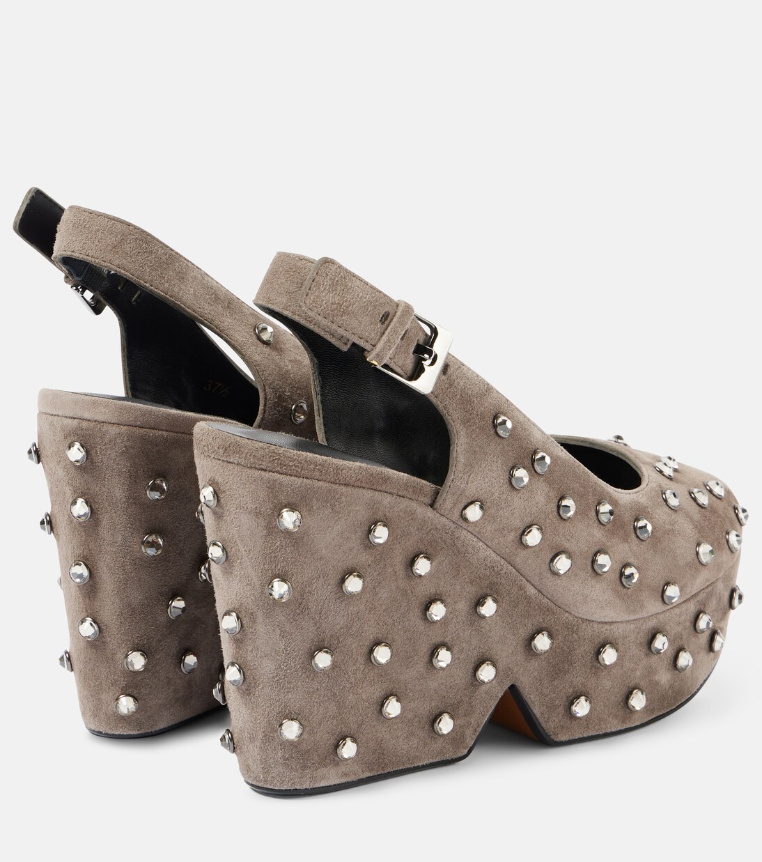 Wedges Davina aus Veloursleder mit Kristallen | Clergerie