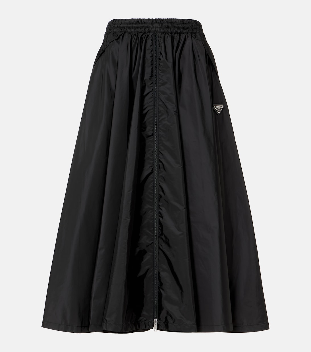 Falda midi de Re-Nylon con logo | Prada