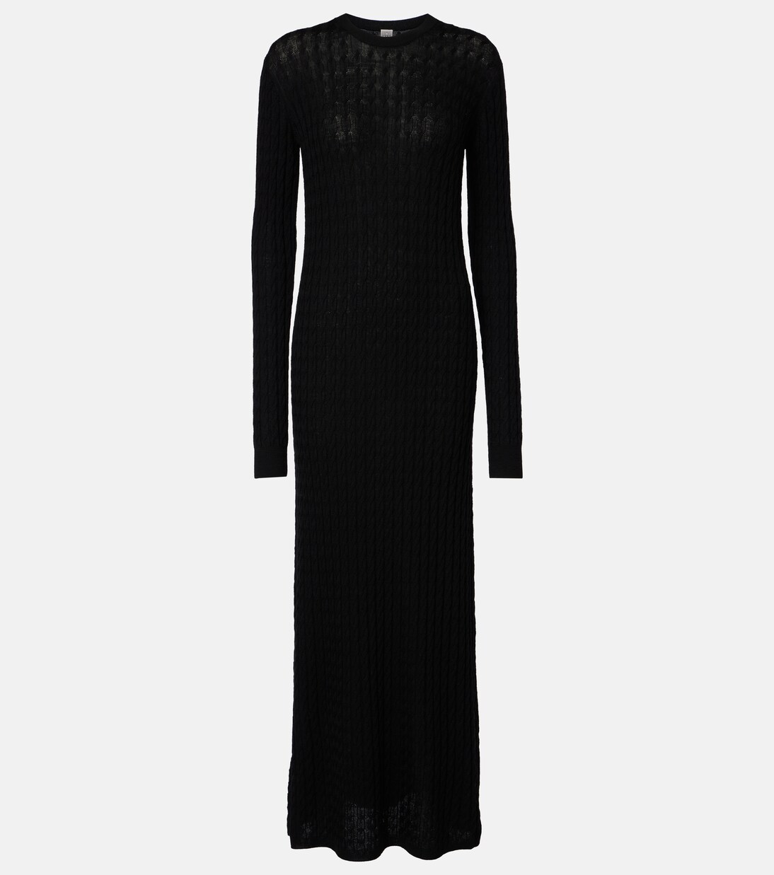 Cable-knit wool maxi dress | Toteme